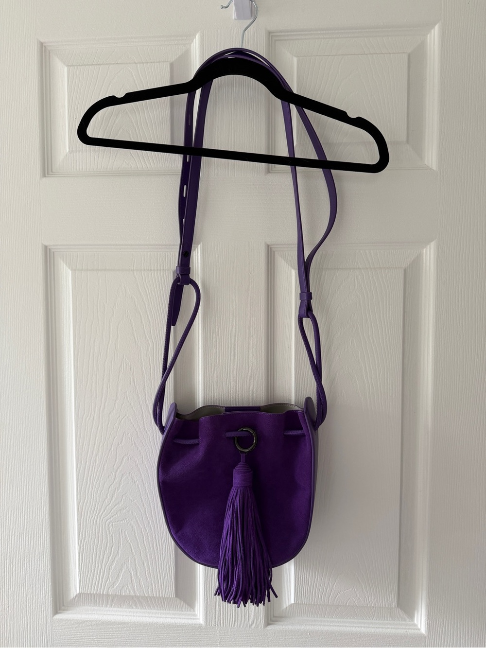 Rebecca Minkoff Purple Suede Tassel Crossbody Bag
